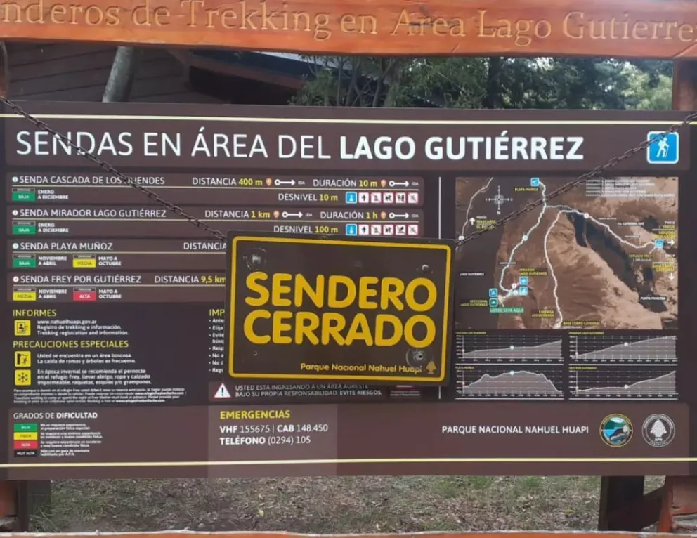 Por el apeo de árboles, cierran los senderos de la seccional Gutiérrez