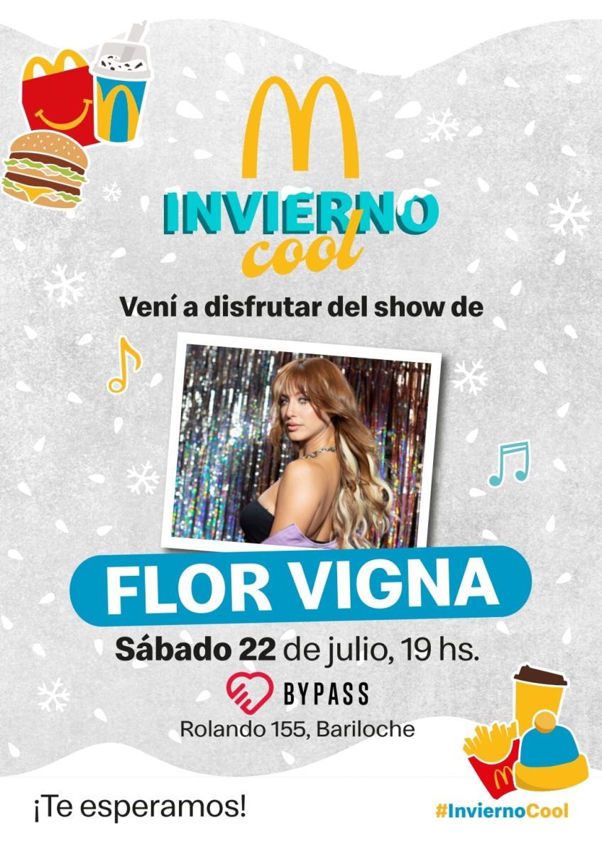 Flor Vigna realizará una presentación gratuita en ByPass