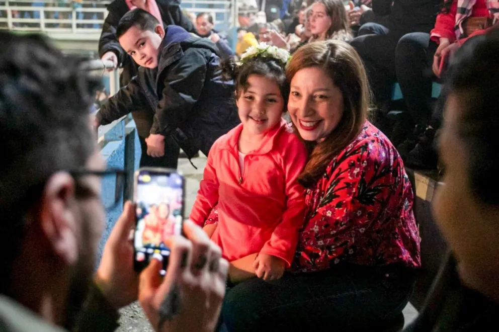 Carreras celebró con los niños de Bariloche