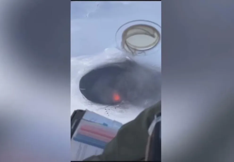 El ejército chileno capturó desde arriba la actividad del volcán Villarrica