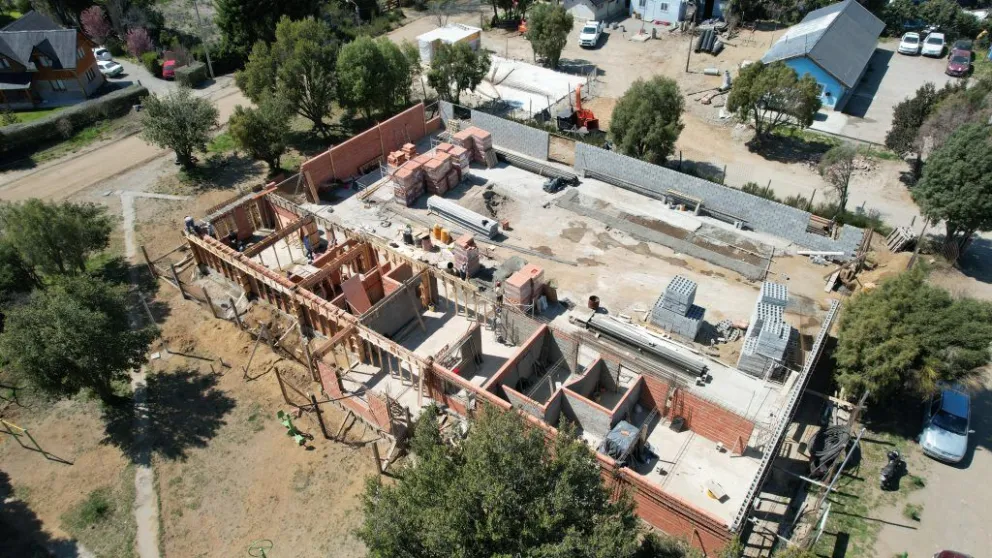Finalizó la construcción de la mampostería del Gimnasio Nº5
