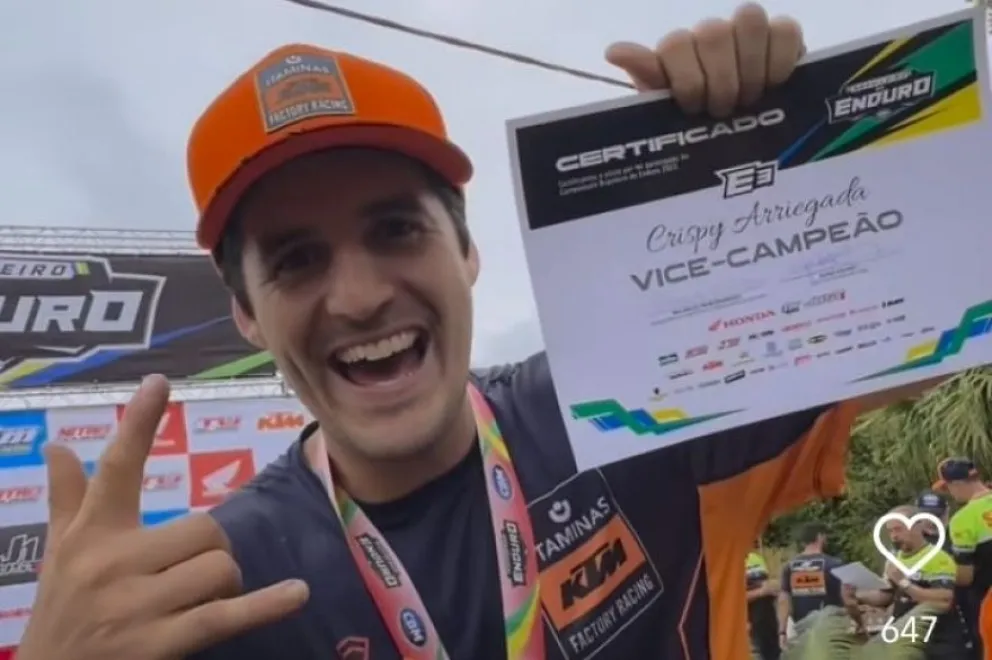 "Crispy" Arriegada sumó un brillante subcampeonato en Brasil