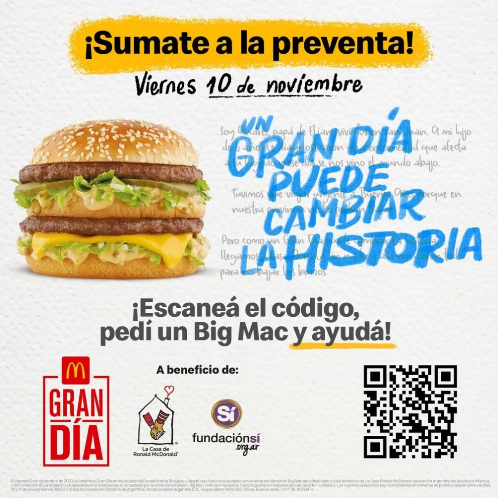 Se viene el “Gran Día”, el evento solidario más importante de McDonald`s 