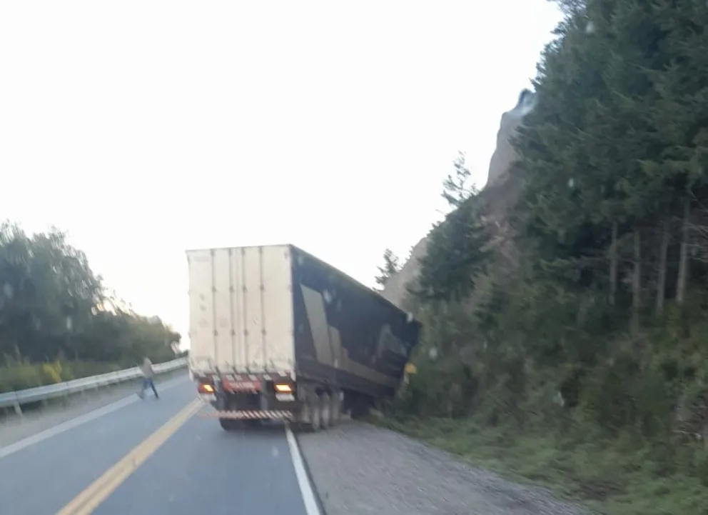 Despistó un camión y genera demoras en el tránsito 