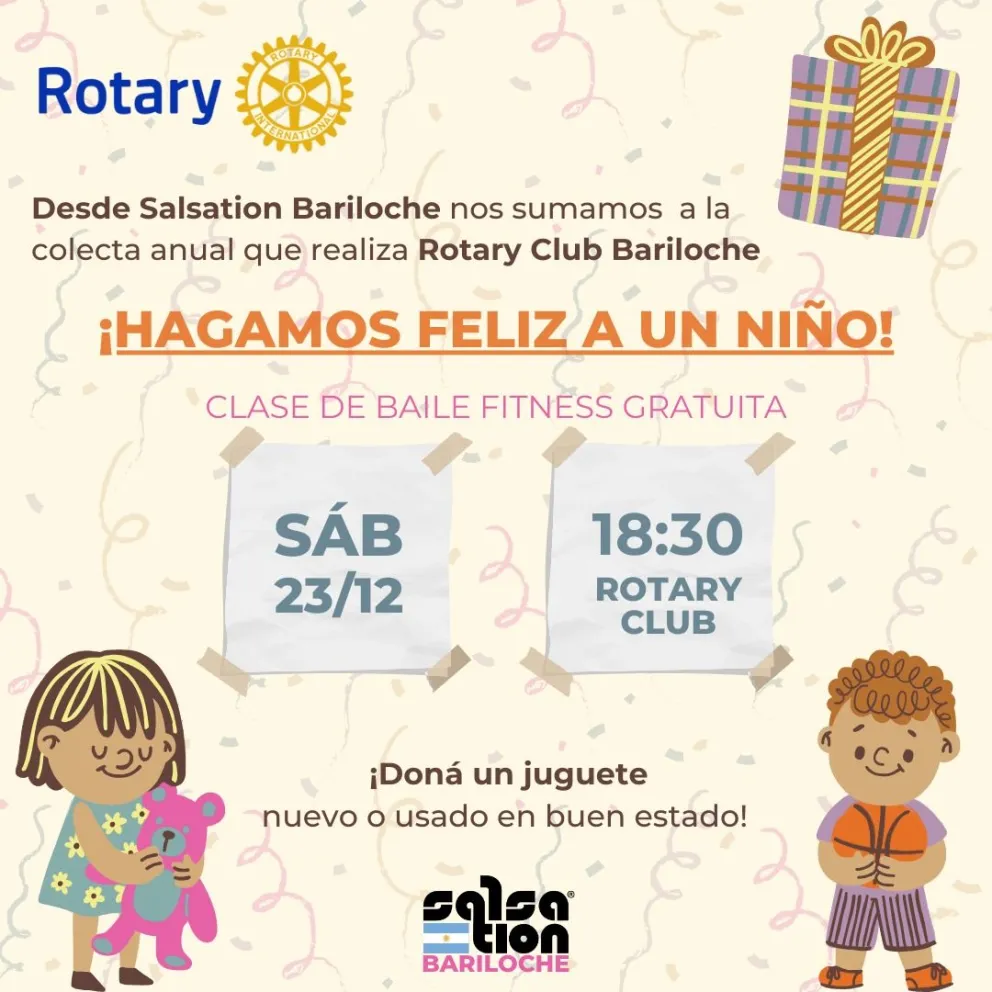 Salsation Bariloche se suma a la colecta anual del Rotary Club
