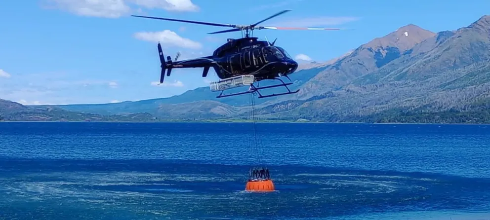 Combaten un incendio en el Parque Nacional Los Alerces