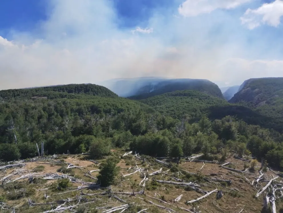 Ya se incendiaron más de 577 hectáreas en el Parque Nacional Los Alerces