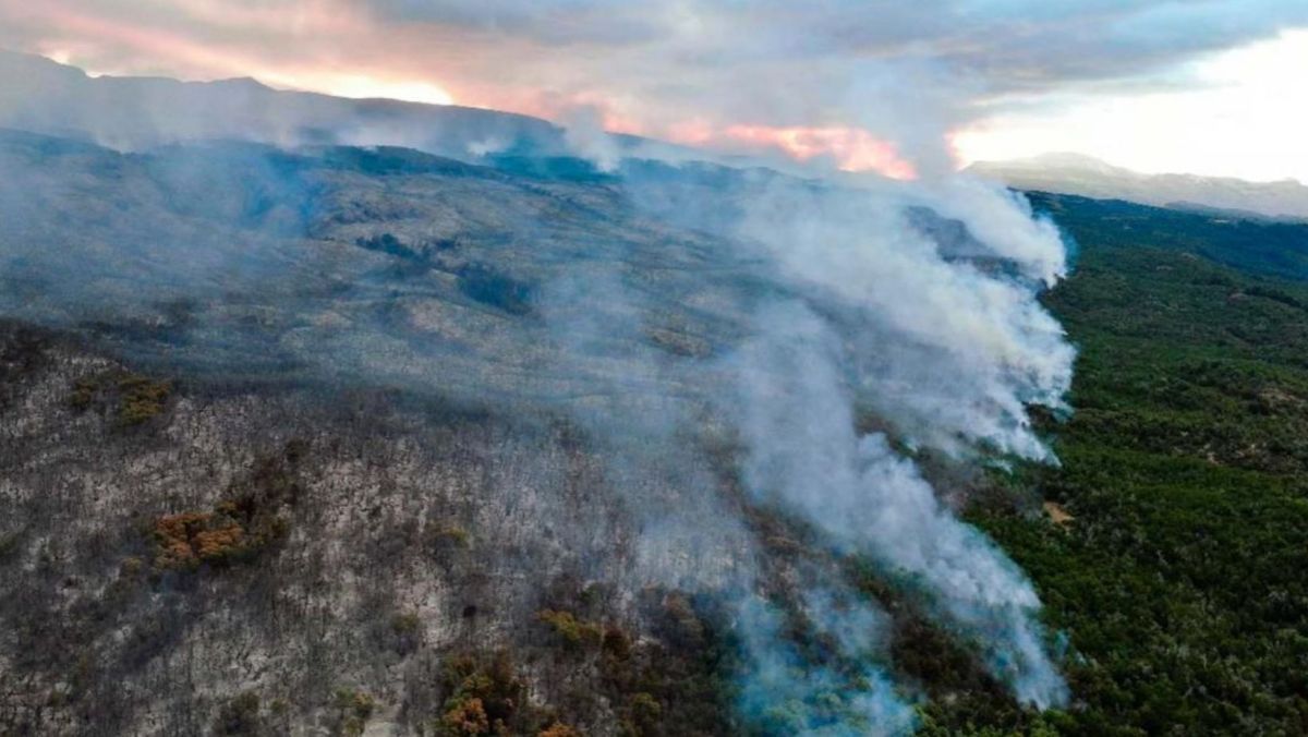 El incendio forestal en Chubut devastó cerca de 600 hectáreas y continúa activo