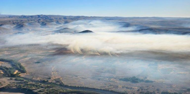 Un  incendio forestal en Cerrito Piñón arrasa con 200 hectáreas de vegetación