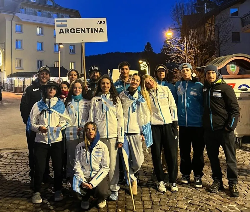 El "semillero" del esquí local está sumando y mucho en Italia