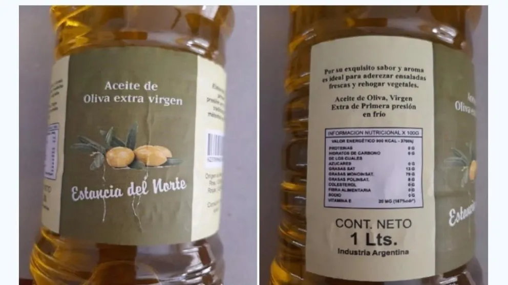 Prohíben la venta de un aceite de oliva por no cumplir con la normativa alimentaria