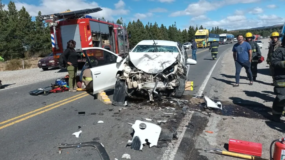 Grave accidente camino a Dina Huapi