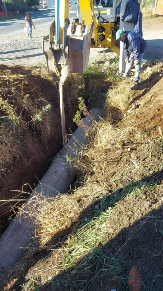 Instalaron un nuevo pluvial en el barrio 40 Viviendas