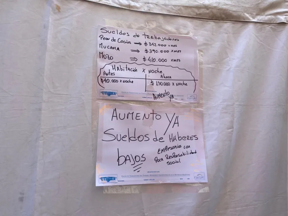 Trabajadores gastronómicos se manifestaron en contra del sector empresario