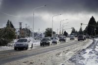 El tránsito y el clima invernal en Bariloche