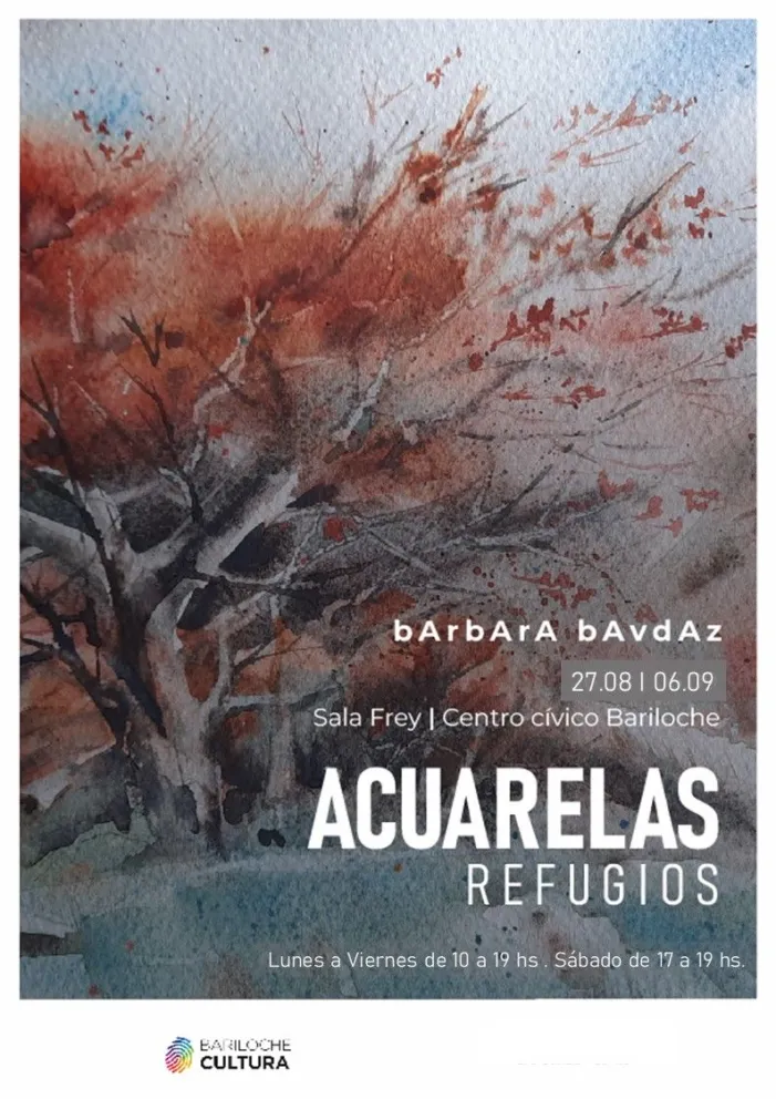 La muestra de acuarelas será a partir del 26 de agosto en sala Frey. 