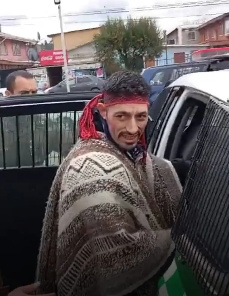 Facundo Jones Huala está detenido a la espera de lo que resuelva la justicia. Foto: captura video