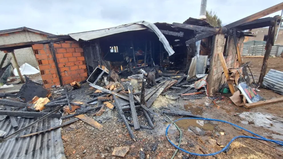 La vivienda quedó totalmente destruida. Foto: gentileza