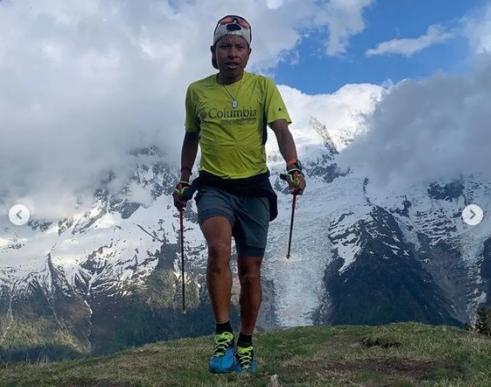 "Saga" Rueda tiene su sexta vez en la montaña europea, en la gran cita de Mont Blanc. Foto: gentileza.