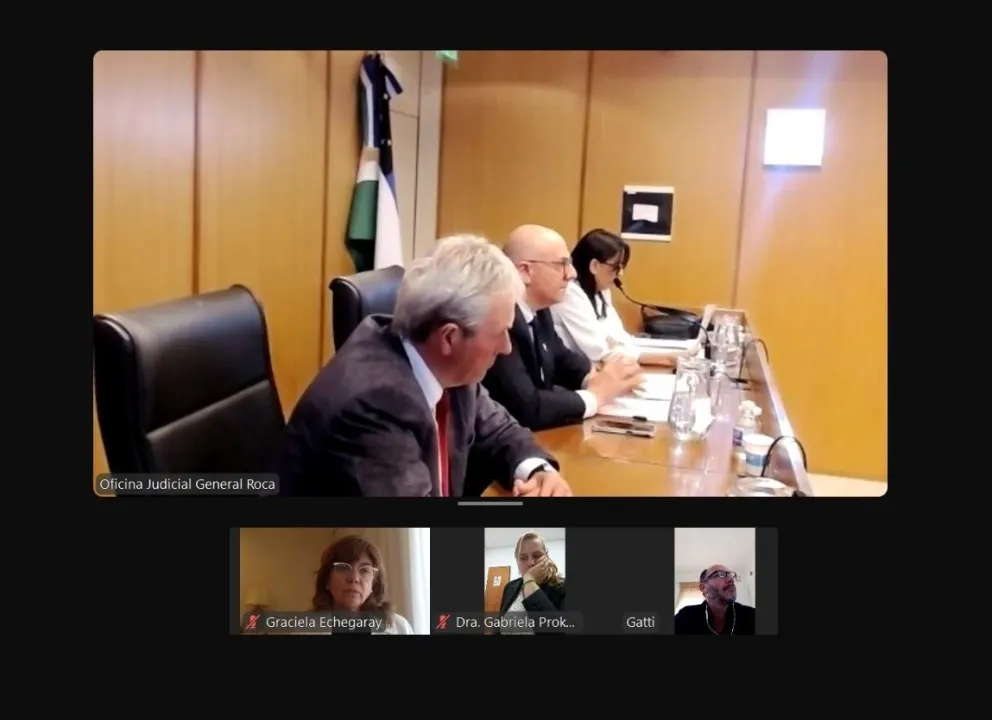 El conductor de TV, Emiliano Gatti, presenció via zoom la lectura de la sentencia. Foto: gentileza 