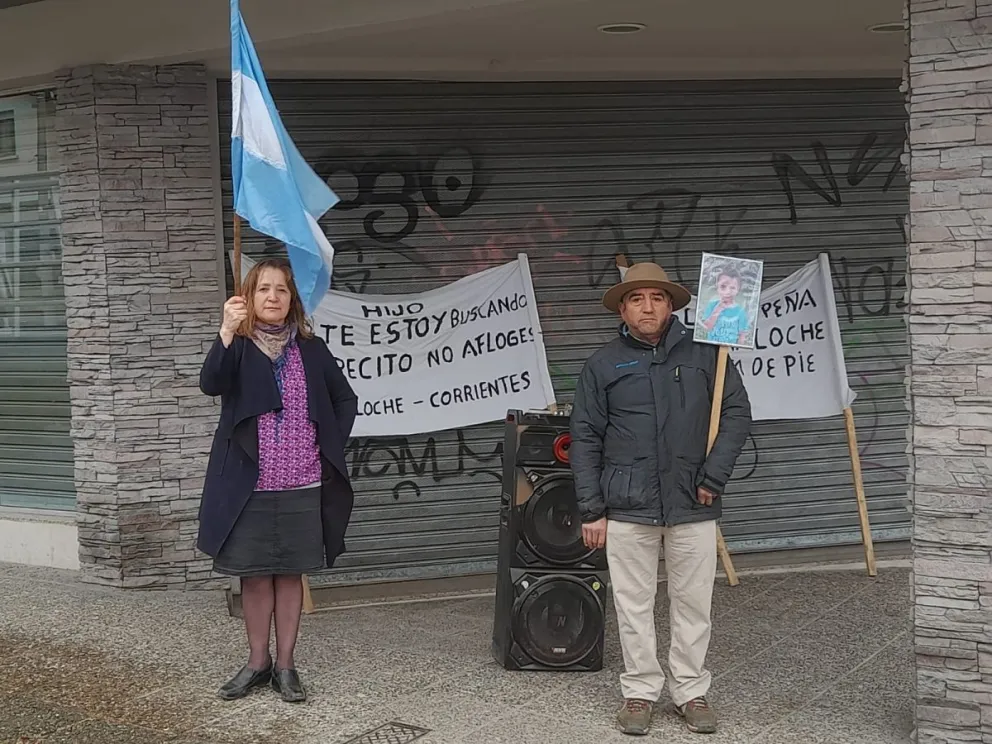 Este domingo se realizó la cuarta marcha por la aparición de Loan. Foto: Gentileza.
