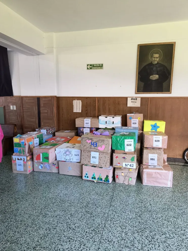 Las cajas se repartirán en 20 barrios de Bariloche y la Línea Sur. Foto: Gentileza.