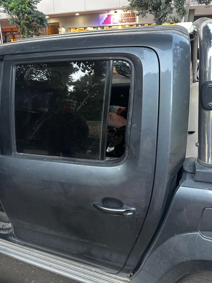 Rompieron el vidrio de la camioneta y sustrajeron elementos del interior. Foto: gentileza.