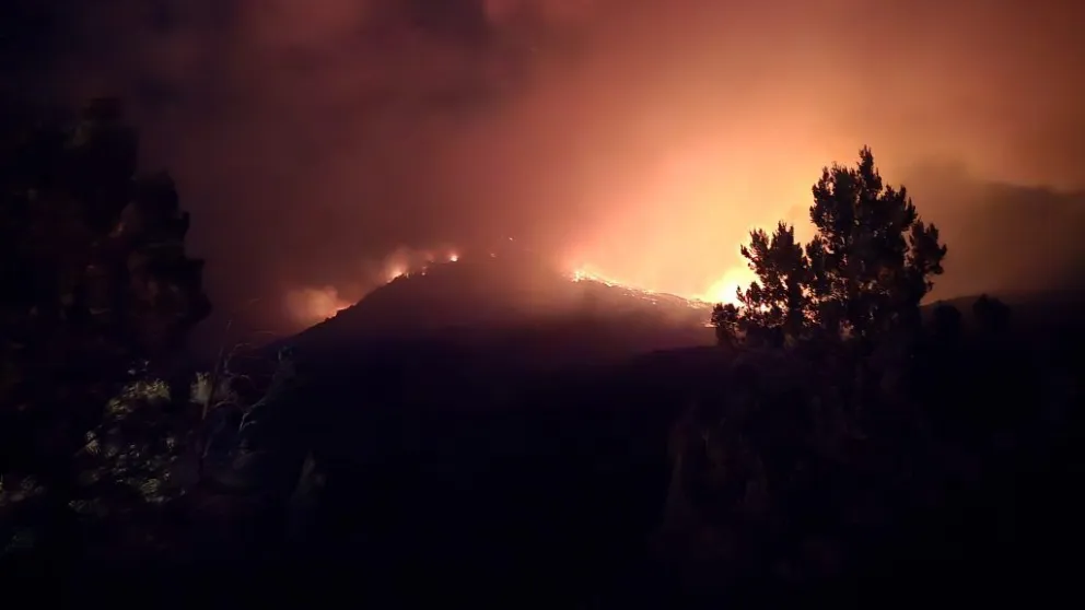 Casi 8 mil hectáreas de bosque consumidas por el fuego en la zona del lago Los Manzanos. Foto: Prensa Parques Nacionales.