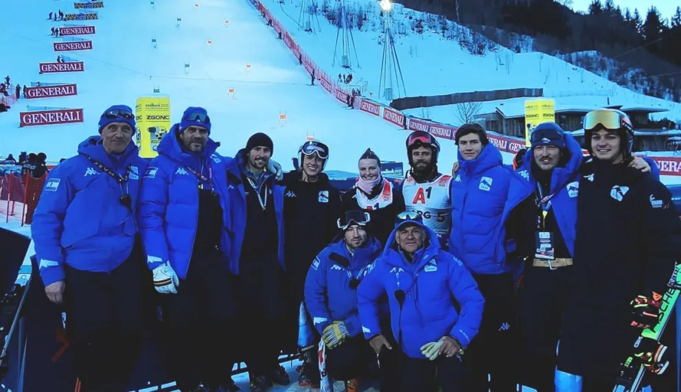 El seleccionado argentino en el Mundial de Esquí Alpino en Austria. Foto: FASA.