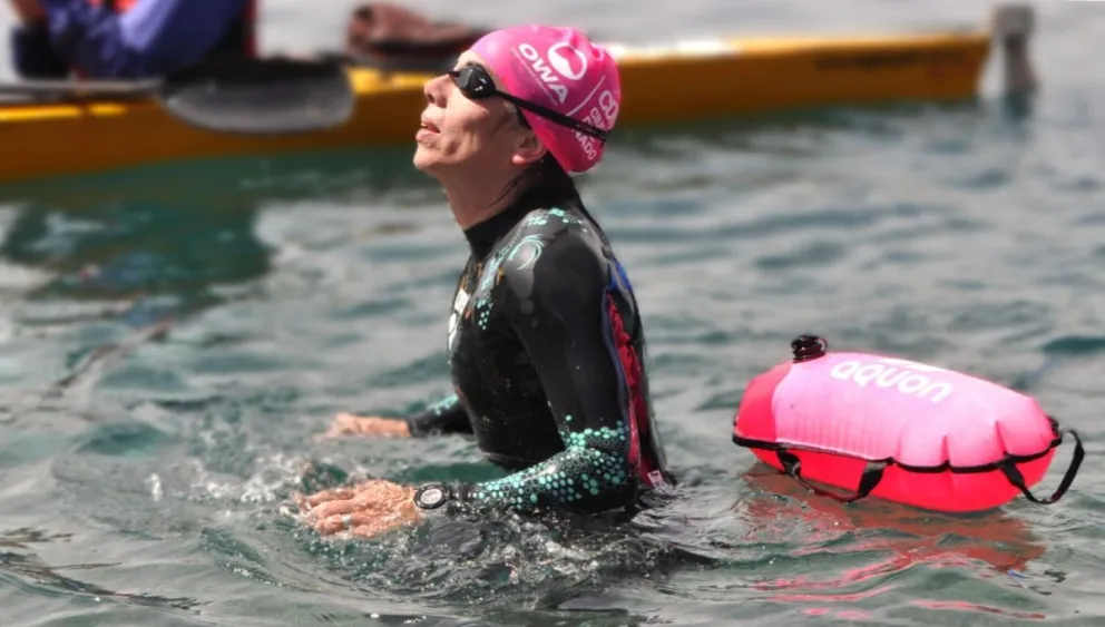 Samanta es docente e investigadora de la UNRN, su pasión además es la natación. Foto: gentileza