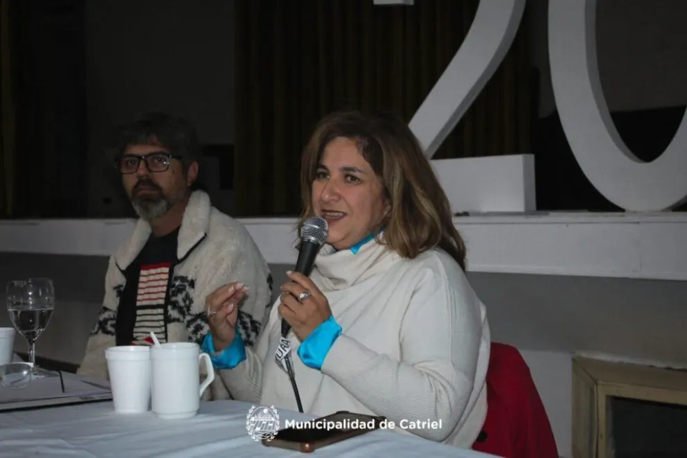 Salzotto y Ariaudo en un acto realizado tiempo atrás en Catriel. Foto: gentileza