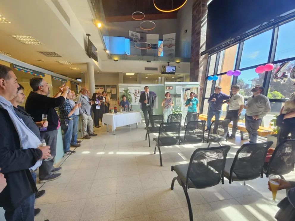 El festejo se realizó en las propias instalaciones del banco. Foto gentileza