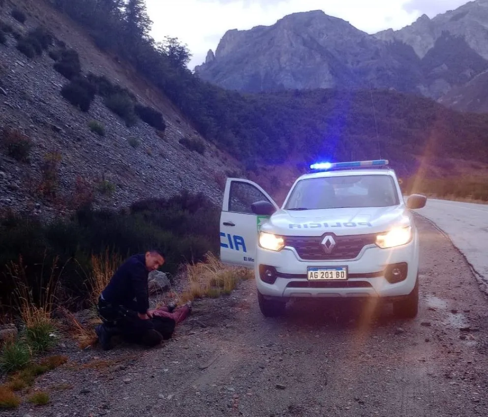 El hombre fue detenido tras una persecución en la ruta 40. Foto: Policía de Río Negro. 