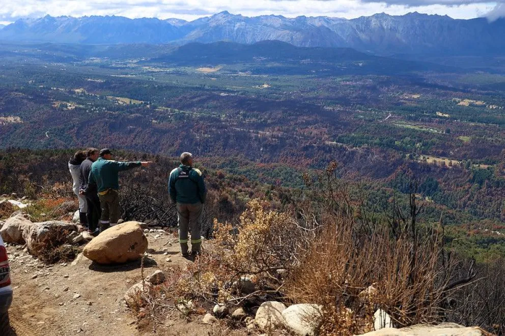 El fuego arrasó con viviendas y casi 3900 hectáreas de bosque. Foto: gobierno de Río Negro.