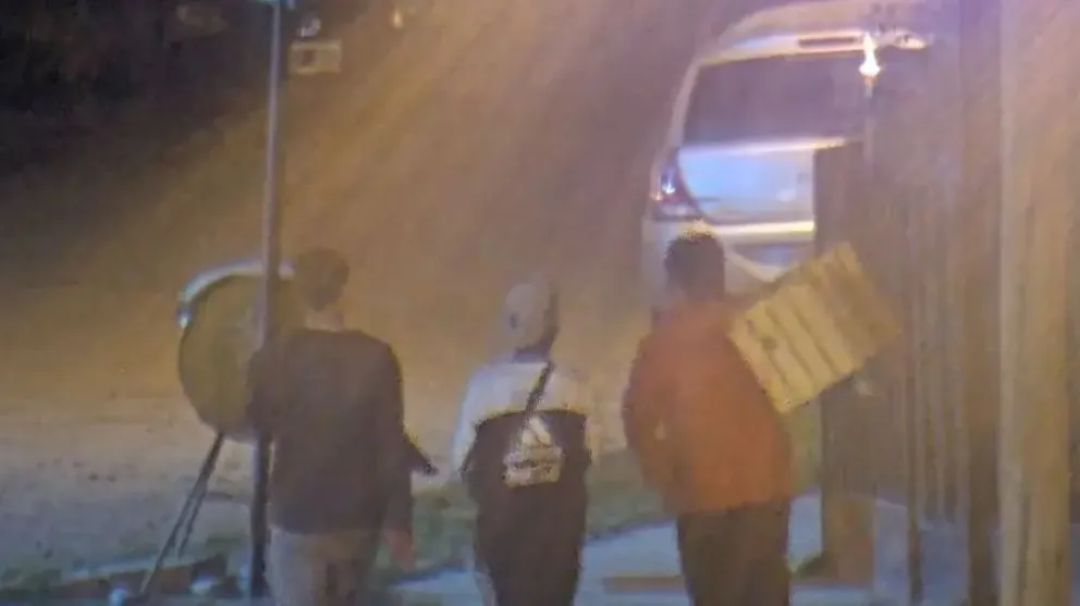 Los sospechosos fueron identificados por las cámaras del centro de monitoreo. Foto gentileza