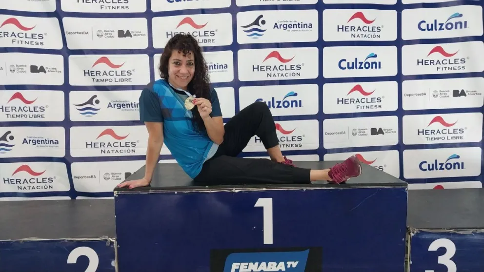 Una foto clásica, Roxana en el lugar del "1", con otro gran triunfo. Foto: gentileza.