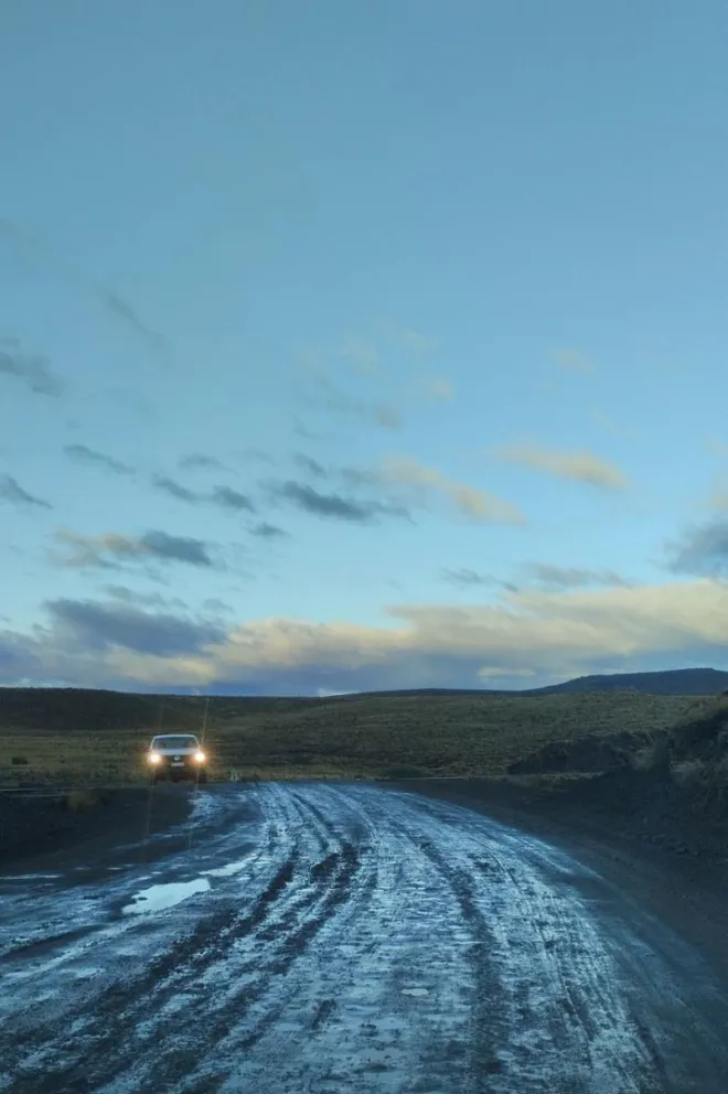 Las lluvias dejaron las rutas con acumulación de barro en la ruta 23. Foto: gentileza.