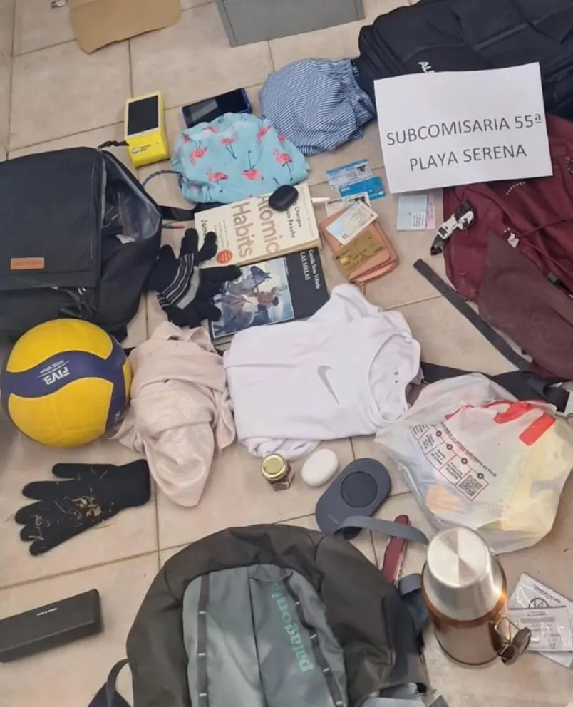 Los elementos sustraídos por la Policía tras el operativo. Foto gentileza