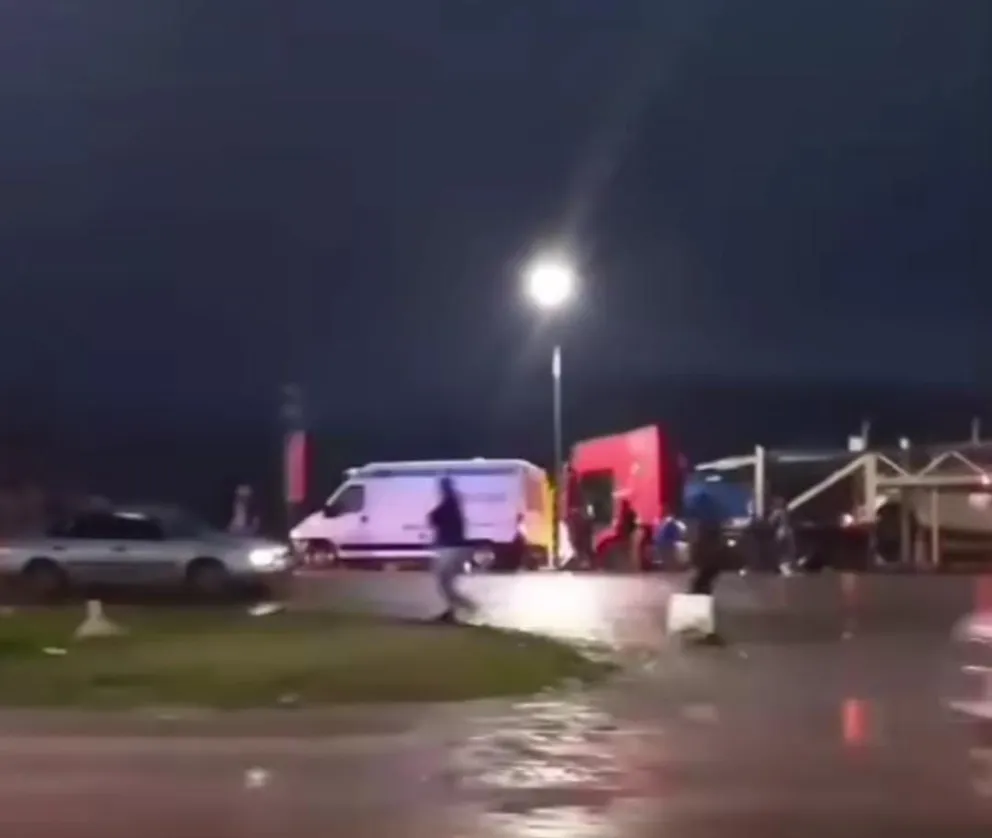 La lluvia por estas horas es intensa en la vecina localidad. Foto: captura Info Chucao