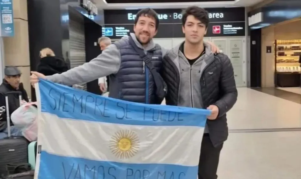 "Lucho" y Dante ya se encuentran en Brasil a la espera de la competencia. Foto gentileza