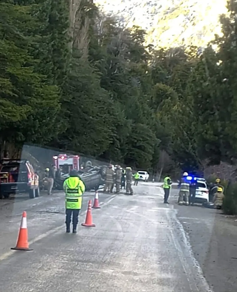 El accidente ocurrió este domingo pasadas las 9 horas. Foto: gentileza,