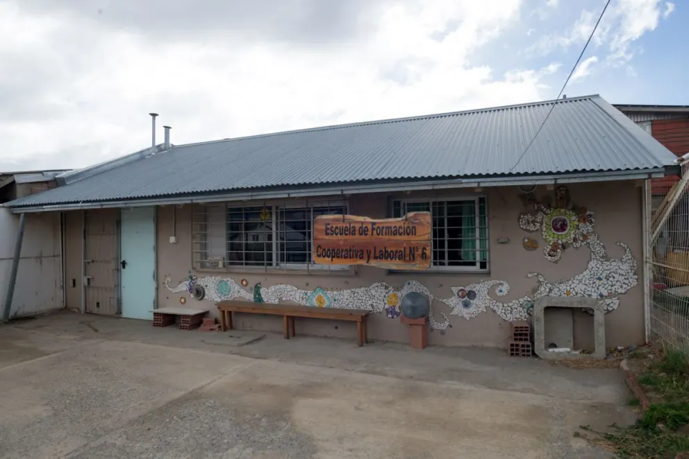 El edificio de la escuela había quedado con el 47% de la obra. Foto: Marcelo Martínez