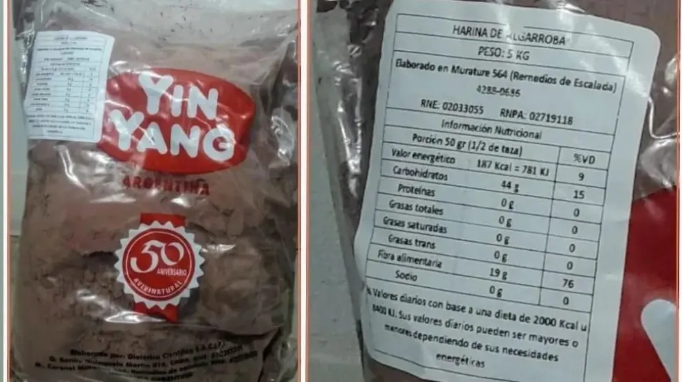 Los paquetes de 5 kilogramos no cumplen con el atributo de "libre de gluten". Foto: Prensa de Río Negro.
