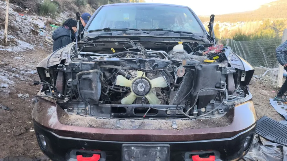 La camioneta fue hallada en la zona del barrio Vivero. Foto gentileza