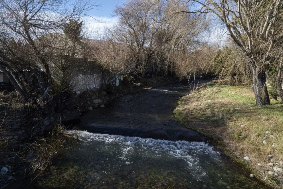 Las tareas comenzaron en la desembocadura del arroyo. Fotos: Marcelo Martínez.