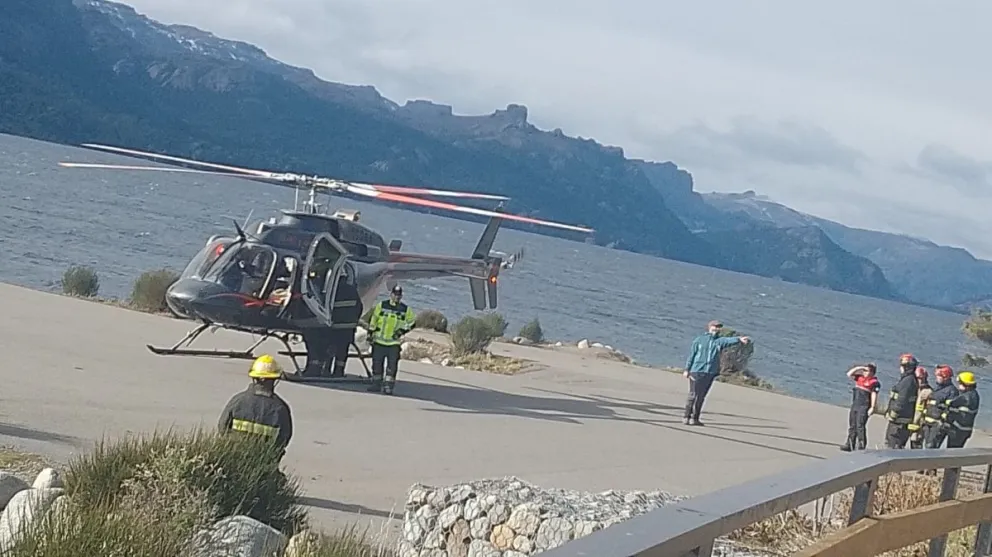 Los heridos graves fueron trasladados en helicóptero. Foto. gentileza.