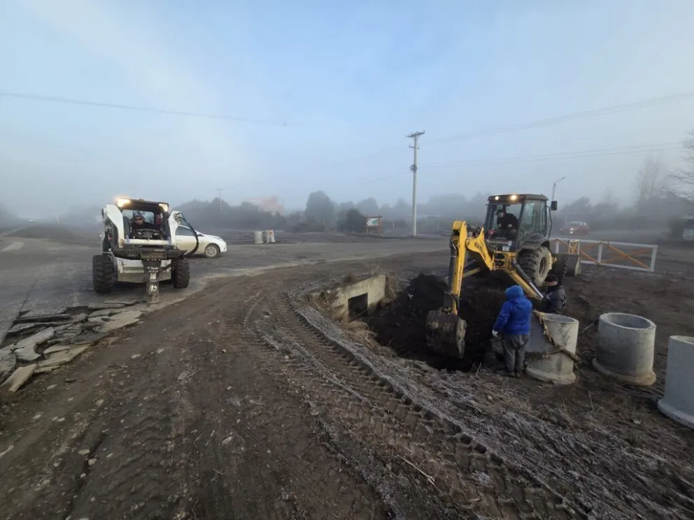 Las obras comenzaron este sábado por la mañana. Foto: Municipalidad de Bariloche.