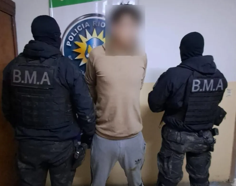 El hombre fue detenido en El Bolsón. Foto: Policía de Río Negro.