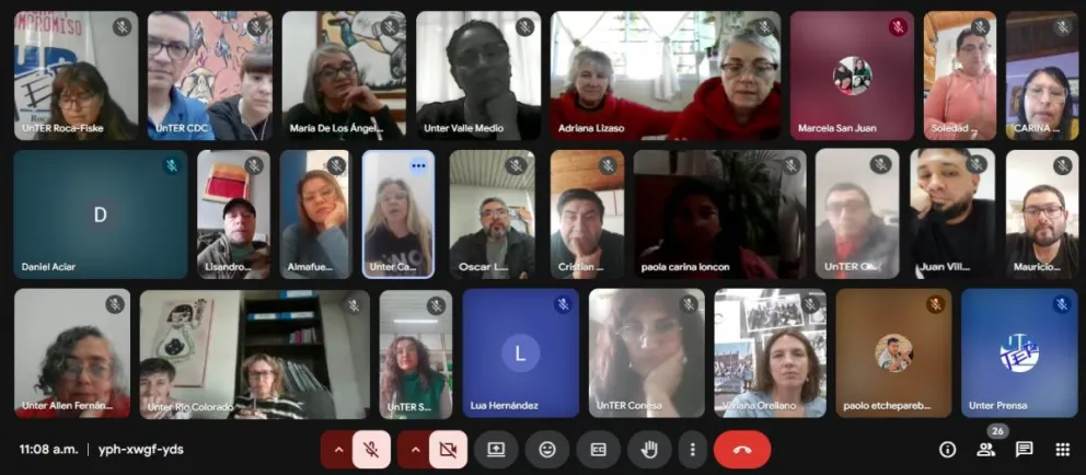 El encuentro virtual contó con la participación de 18 seccionales rionegrinas. Foto gentileza