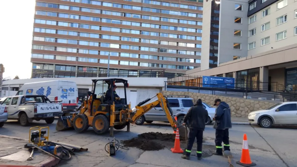 Los trabajos estuvieron centralizados en pleno centro de la ciudad. Foto gentileza